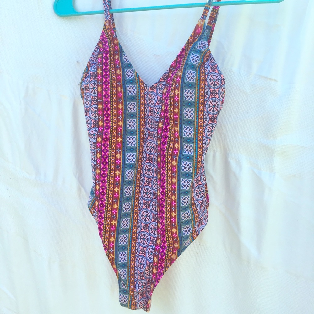 Paisley one piece swimsuit.